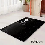 tapis antidérapant imperméable dessin animé chats couleurs variées toile jute cartoon assiettes alimentation chats