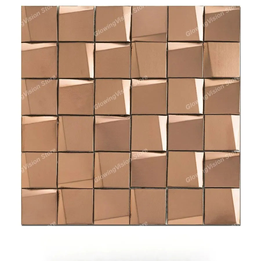 carreaux muraux adhésifs or moderne élégants carrés brillants 29.3cm 29.3cm noir argent