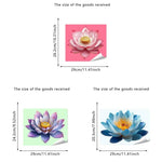stickers decoratifs fleurs roses vertes violettes adhésifs salle bain decoration maison autoadhésifs blanc