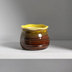 pots ceramique maincite rayes horizontales moderne marron vert bleu jaune