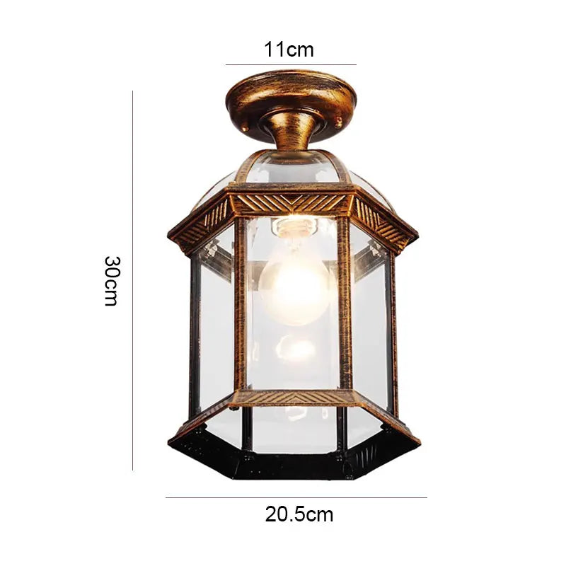 lampe vintage noir doré rétro géométrique opacité interrupteur bouton led montée surface