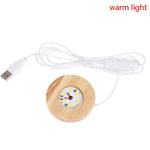 lampes led usb bois minimaliste moderne interrupteur câble blanc lumière jaune orange