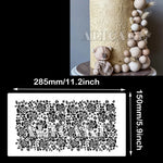 feuille mariage fondant dentelle outil pâtisserie plastique respectueux environnement noir blanc moderne minimaliste
