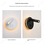 lampe chevet or moderne éclairage chambre coucher led angle réglable fixée mur minimaliste
