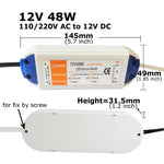 transformateur led 12v 100w 28w blanc bleu moderne câbles noirs rouges vis fixation certifié