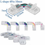 connecteurs led transparents 10mm 8mm 12mm 2pin 3pin 4pin 5pin clips modernes no welding