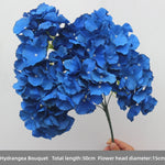 décoration événement artificielle fleurs bleu royal soie feuilles bouquets hybride ornement festifsintérieur