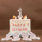 bougies chiffres strass rose argent festives décoration anniversaire creative gâteau PARTY festive