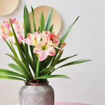 plantes artificielles feuilles vertes modernes decoration exterieure balcon 43cm 53cm 55cm set pièces