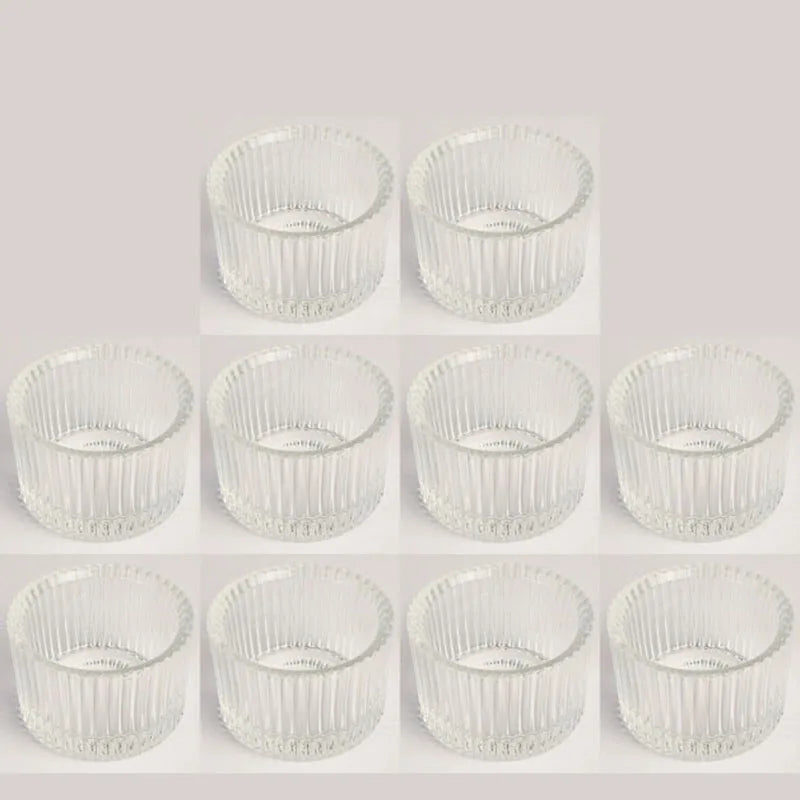 bougeoirs rose rayées modernes support bougie décoration table mariage tealights pack 10