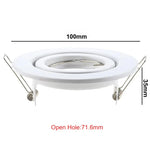 spots led blancs encastrables rond métal moderne gu10 mr16 clips facile 100mm flux lumineux