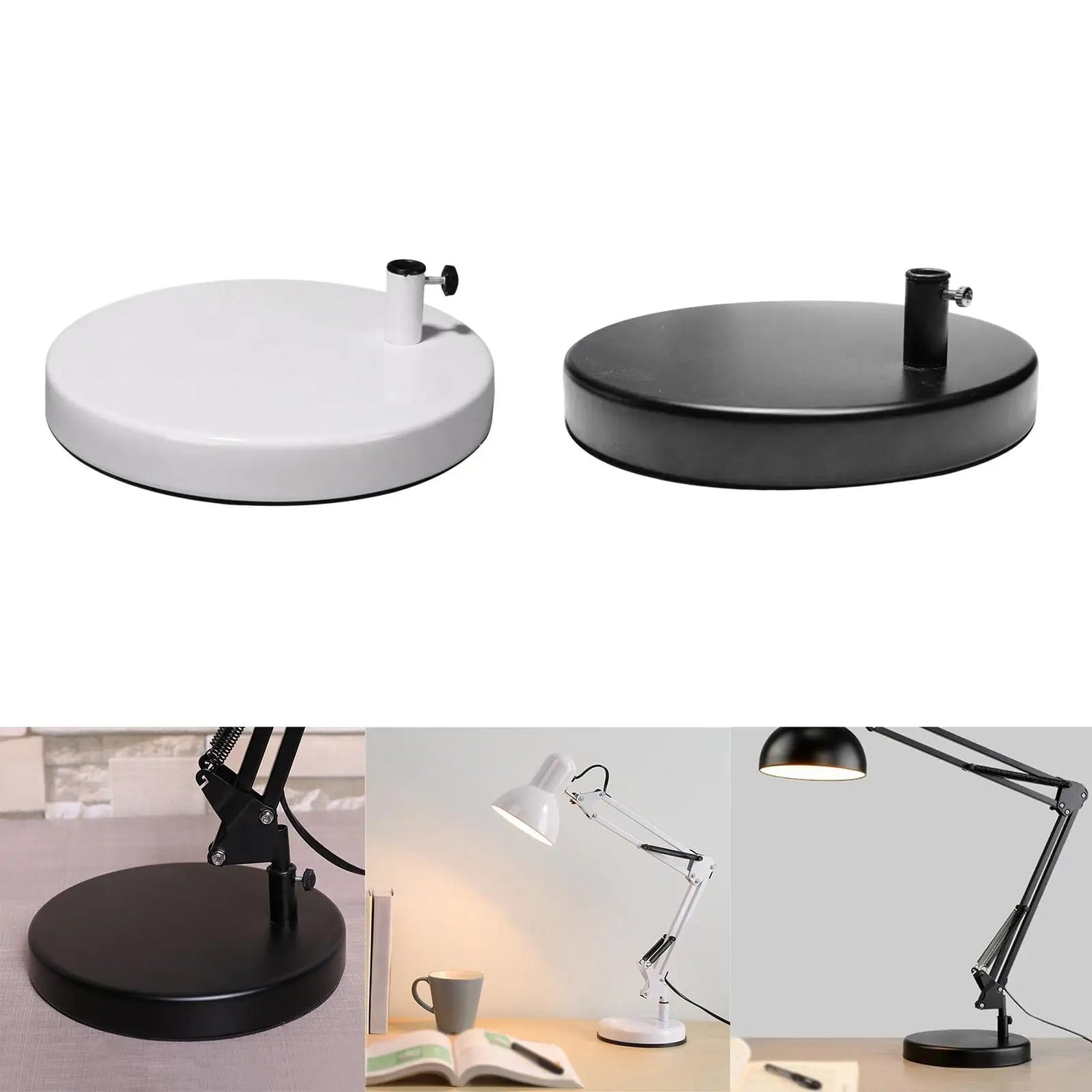 Base lestée pour lampe d'architecte - vue de dessus