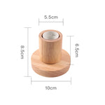 base lampe bois naturel blanc moderne minimaliste fixée E27 câble électrique interrupteur