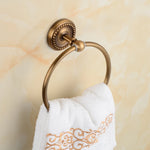accessoires salle bain bronze classique finition brillante serviette bar papier holder robe hook vintage