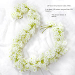 décoration intérieure guirlande fleurs artificielles rose clair mariage anniversaire baby shower pendaison crémaillère