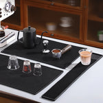 tapis bar antidérapant caoutchouc perforé moderne noir respectueux environnement 30cm 45cm 60cm