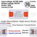 alimentation led ultra fine 12v 24v 12w 120w blanc vis moderne