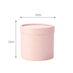 boîtes rondes unies moderne opaques rose clair noir argenté rose pâle vert clair beige