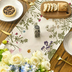 tableau chemin table motif floral sauvage rustique crème multicolore résistant intemporel