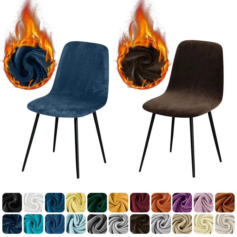 chaise moderne velours uni bleu marine marron violet orange rose pâle