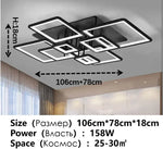 plafonnier moderne acrylique led noir géométrique contemporain suspension lumineuse cascade carrés