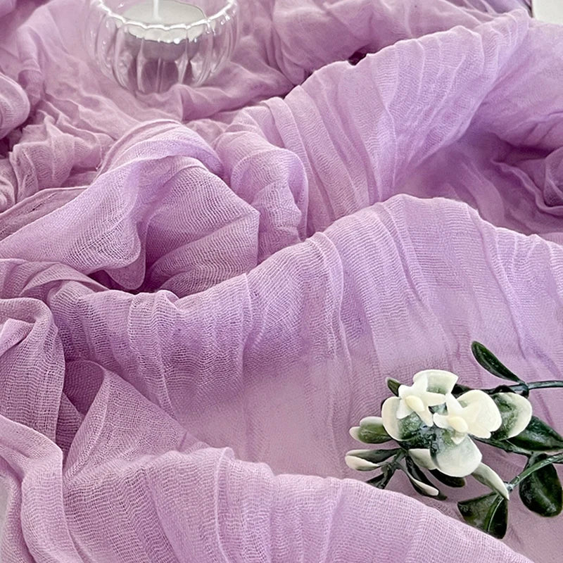 serviettes pliées polyester modernes violet beige bleu clair rouge vert élégantes légèrement ondulées 50x50cm