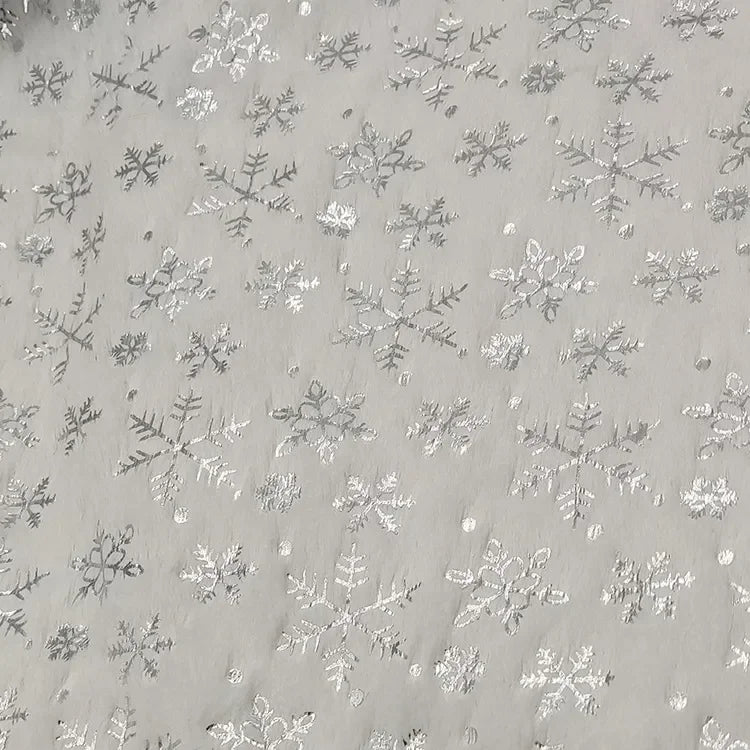 serviettes table blanc or rouge flocons neige étoiles dorées occasion festive