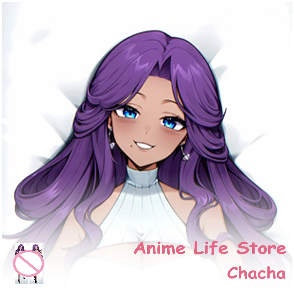 coussin anime violet personnage zip doublure maison décoration chambre lit sofa