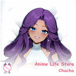 coussin anime violet personnage zip doublure maison décoration chambre lit sofa