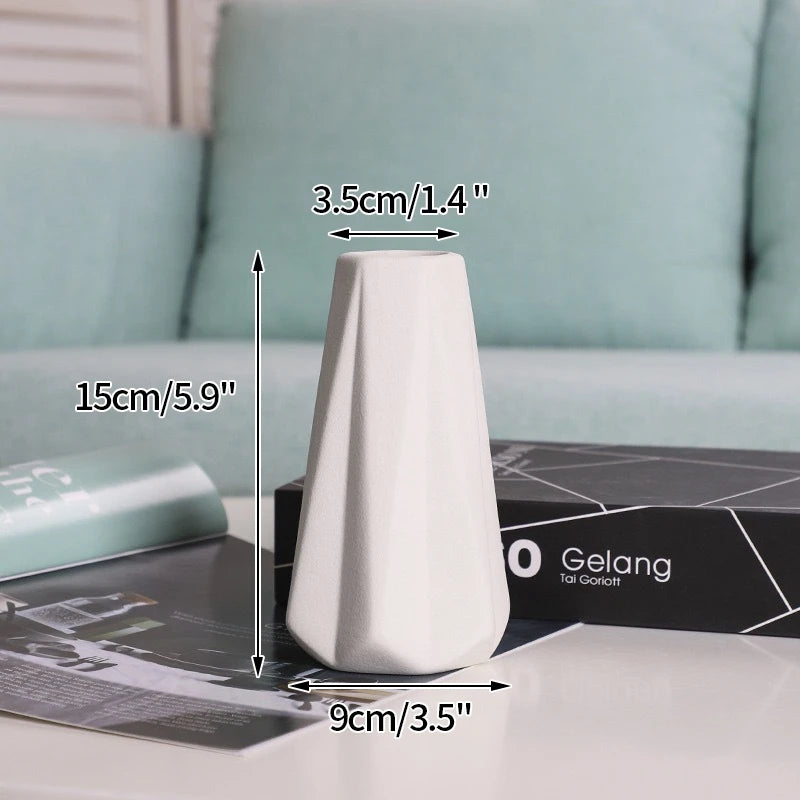 vase céramique moderne vert clair blanc bleu clair uni opacité table decoration