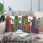 taies d'oreiller décoratives cactus fleurs modernes polyester peacheskin 40x40cm 45x45cm 50x50cm 60x60cm ethnique