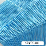 rideau polyester rayures horizontales moderne bleu clair violet orange vert rose rouge opaquet 100cmx200cm