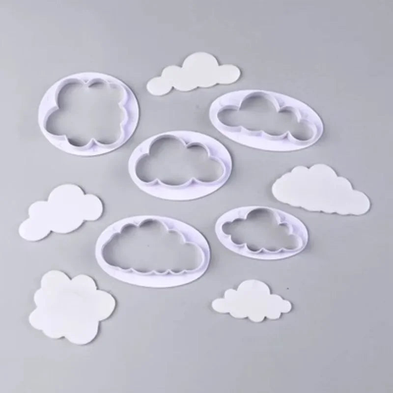 cutter biscuits forme nuages gâteaux décorations fondant pâte sucre silicone plastique
