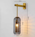 lampe murale moderne or transparent texture nid d'abeille éclairage chambre cuisine salle manger entree