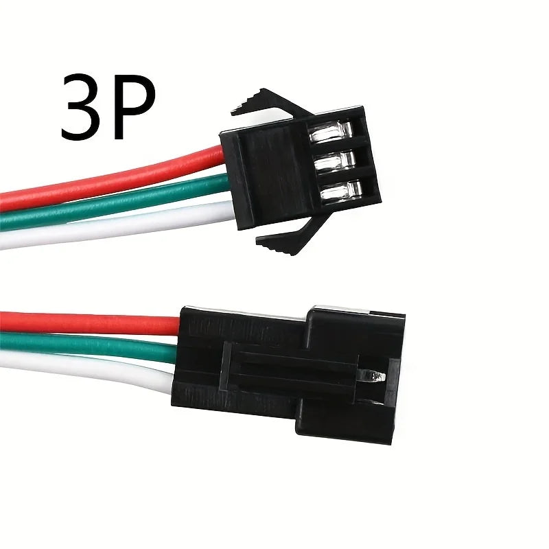 connecteurs led broches cable noir rouge vert bleu blanc clips utilitaires