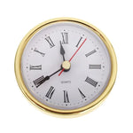 montre quartz classique insert or chiffres romains vintage aiguilles transparentes fixations trous