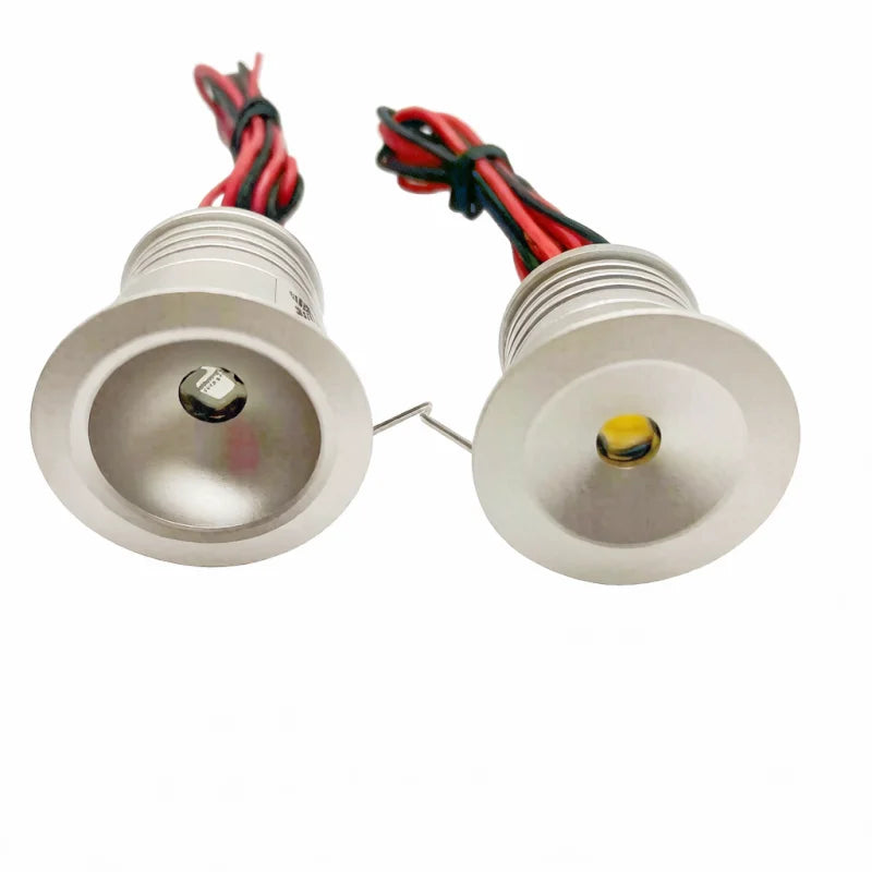 Spot LED argenté moderne 25mm 12V 24V IP65 certifié flux 249 2000 lumens