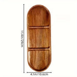 assiettes ovales bois marron clair grain naturel moderne petite grande