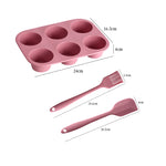 moules gâteaux silicone spatule pinceau pâte set rose clair modernes cuisine