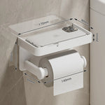 porte serviettes moderne porte papier toilette étagère rangement aluminium gris salle bain adhésif minimaliste
