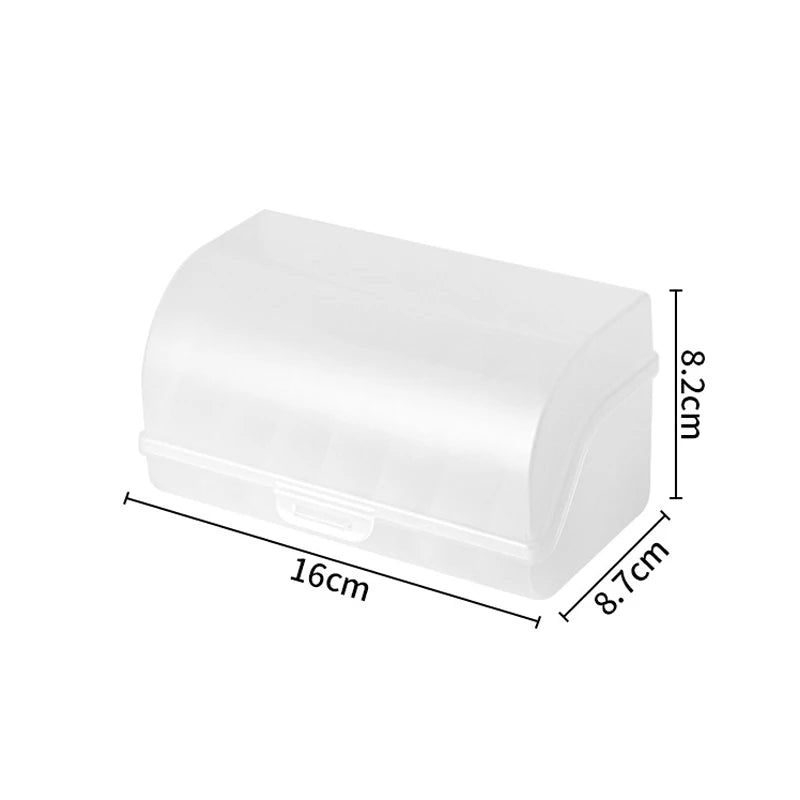 boîte rangement transparente éponges maquillage poignée moderne 12 tampons coton tige anti poussière organisateur