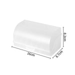 boîte rangement transparente éponges maquillage poignée moderne 12 tampons coton tige anti poussière organisateur