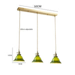 lampe suspendue vintage vert ombre matériau pierre verre 25cm ajustable 200cm autonomie e27