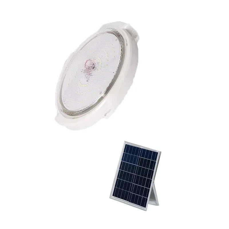 lampe solaire plafonnier moderne blanc grille ip67 100w 200w 300w 400w 500w 60w