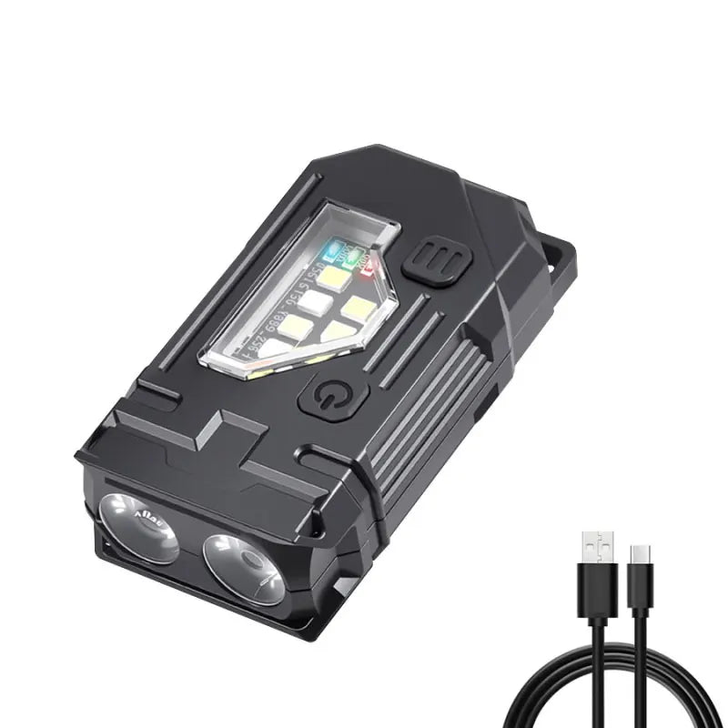 lampe torche rechargeable 10w led super lumineuse noir moderne 1000lm abs
