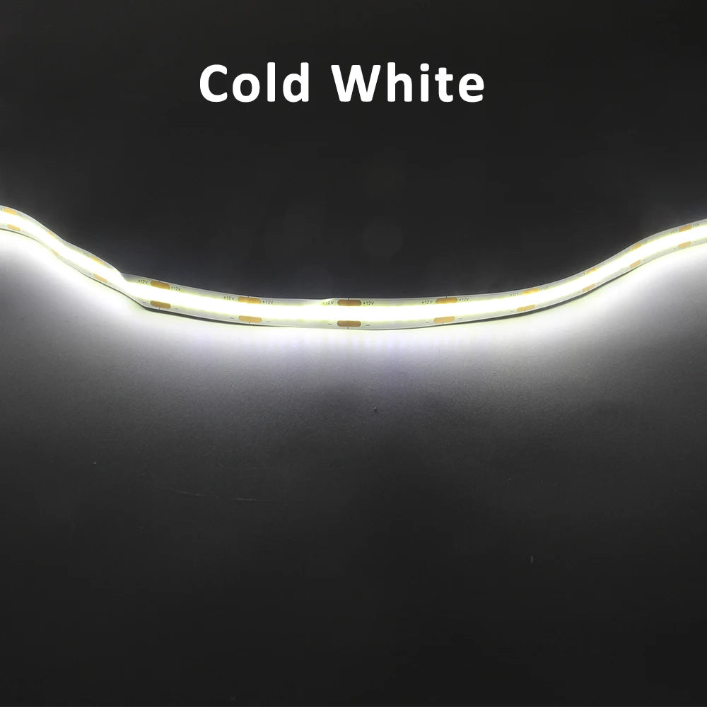 ruban led cob blanc chaud froid naturel rouge vert bleu moderne adhésif 12v 50000h
