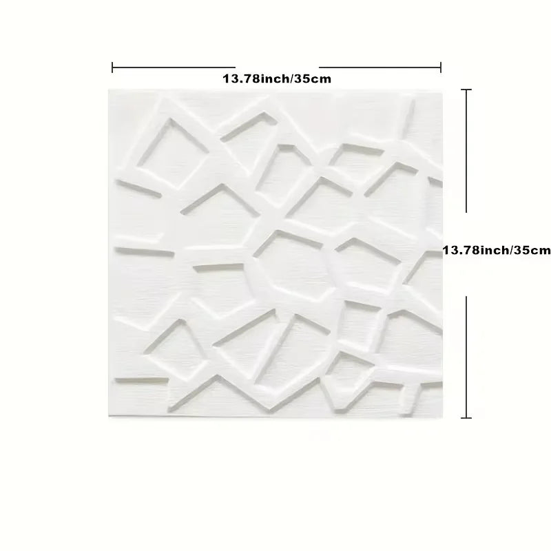panneau decoratif mural blanc motif geometrique relief moderne adhesif salle bain salon chambre