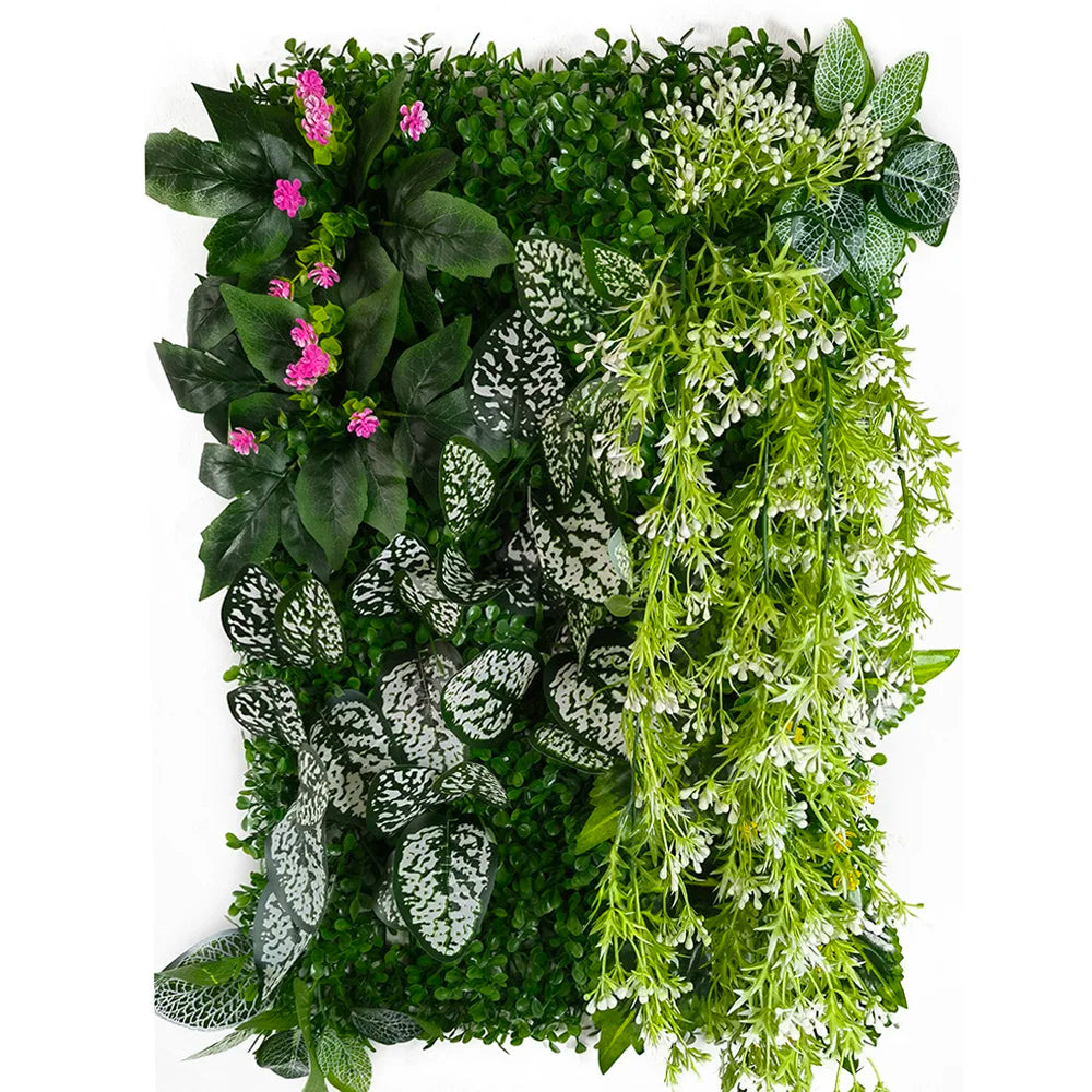 décoration murale artificielle herbe feuilles vertes moderne naturelle intérieure extérieure accrochable