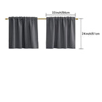 rideaux blackout gris foncé unis camping car opacité élevée deux panneaux moderne