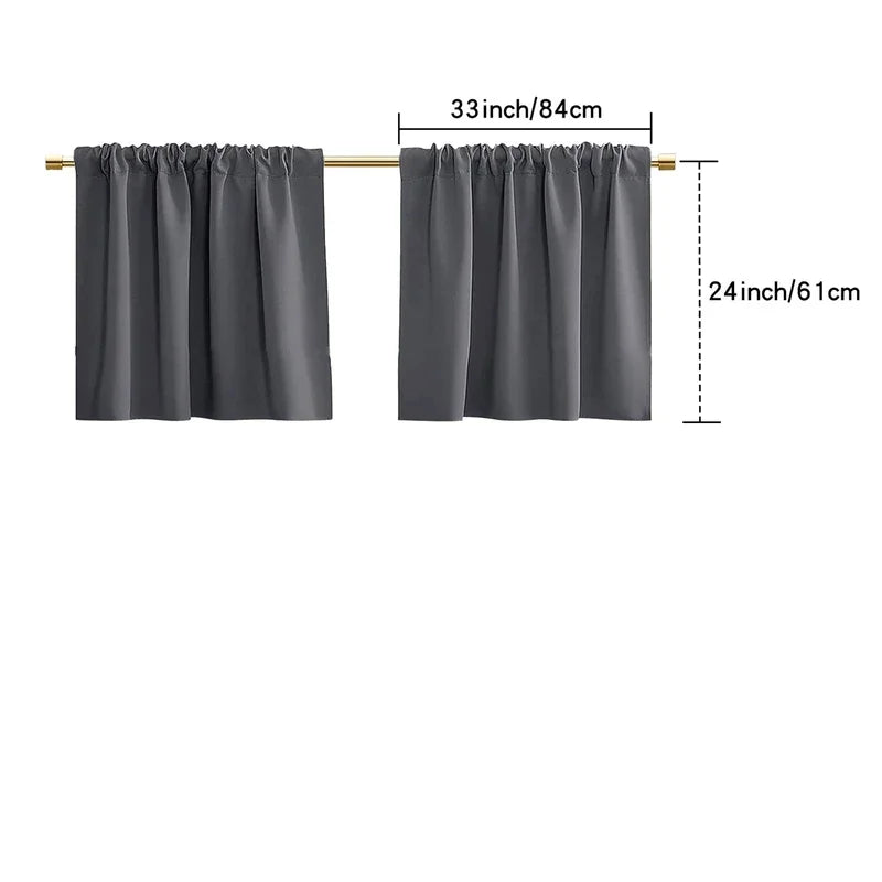 rideaux blackout gris foncé unis camping car opacité élevée deux panneaux moderne